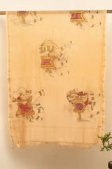 Guthali -Sawari Hand painted Chanderi dupatta