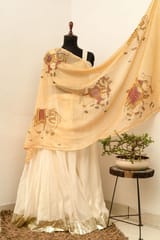 Guthali -Sawari Hand painted Chanderi dupatta