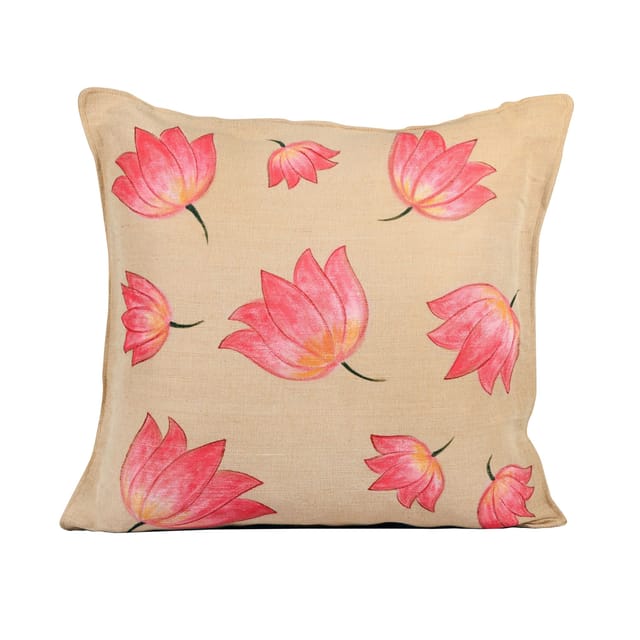 Guthali -Pichwai Nalini Jute Cushion Cover