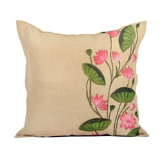 Guthali -Pichwai Nalini Cushion Cover In Jute