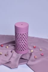 Antarang- terracotta- handcrafted- cyclinder lilac  lampshade