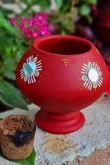 Antarang- Traditional oil lamps- Red(Set of 2)