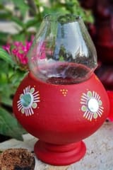 Antarang- Traditional oil lamps- Red(Set of 2)