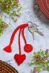 Antarang- Red Keychain. 100% cotton. Valentine special. Hand made by divyang rural women.