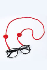 Antarang- Red  mirror Spec chain/ Spectacle Lanyard, 100% cotton. Valentine special. Hand made by divyang rural women.