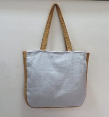Kritenya - Tote Bag In Linen Cotton Mustard Details