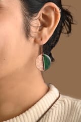 Ekibeki - Hand Crafted - Kakan Green Earrings