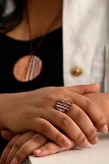 Ekibeki - Hand Crafted - Crinkle Fire Ring