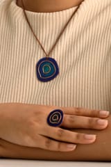 Ekibeki - Hand Crafted - Vartul Blue Pendant