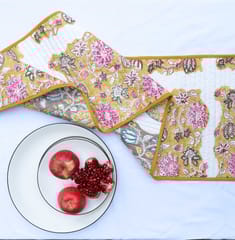 KALAAAI STUDIO - Yellow & Brown Reversible Organic Cotton Table Runner