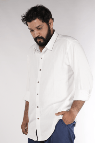 Spread-collared Ayurvedic Cotton Shirt
