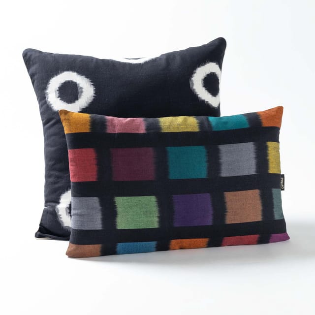 Eyaas - Handwoven Ikat Cushion Cover Set of 2