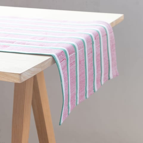 Eyaas - Hand Block Printed Cotton Table Runner - 13x60