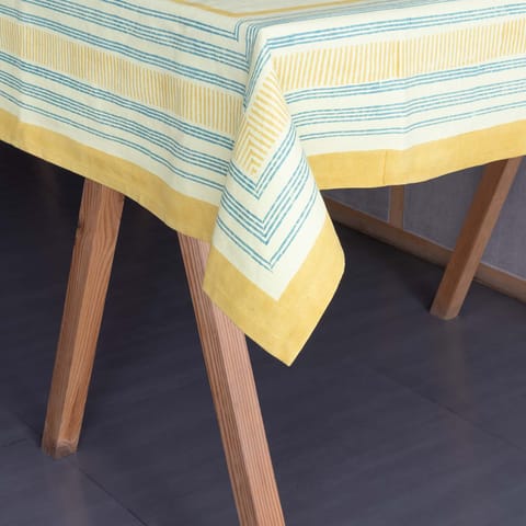 Eyass - Hand Block Printed Cotton Table Cloth - 58x90