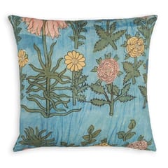 Eyaas - Handpainted Embroidered Kalamkari Cushion Cover - 18x18