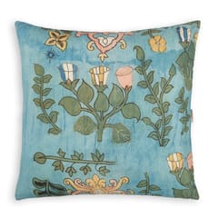 Eyaas - Handpainted Embroidered Kalamkari Cushion Cover - 18x18