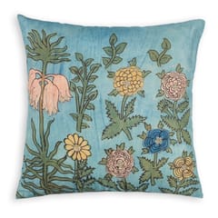 Eyaas - Handpainted Embroidered Kalamkari Cushion Cover - 18x18