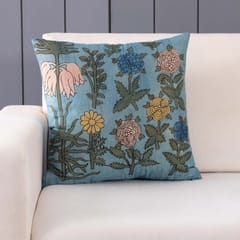Eyaas - Handpainted Kalamkari Cushion Cover - 18x18