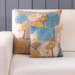 Eyaas - Handpainted Kalamkari Cushion Cover - 16x16