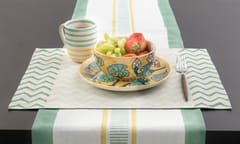Eyaas - Hand Block Printed Cotton Table Runner - 13x60