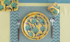 Eyaas - Hand Block Printed Cotton Table Cloth - 58x90