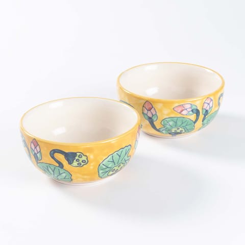 Eyass - Handpainted Ceramic Cereal Bowl 5.5" - Set of 2