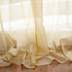 Eyaas - Handwoven Chanderi Stripe Curtain - 7ft / 84"