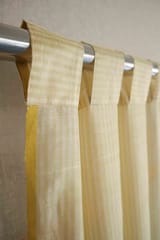 Eyaas - Handwoven Chanderi Stripe Curtain - 7ft / 84"