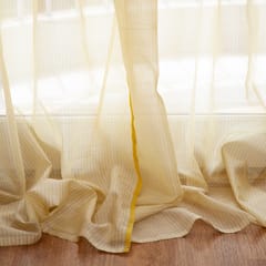 Eyass - Handwoven Chanderi Stripe Curtain - 9ft / 108"