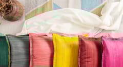 Eyaas - Handloom Tussar Silk Cushion Cover - 16x16