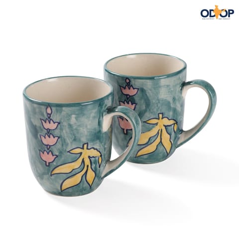 Eyass - Handpainted Ceramic Mugs - Set of 2