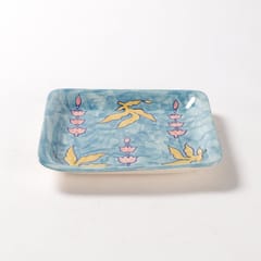 Eyass - Handpainted Ceramic Square Platter - Set of 2