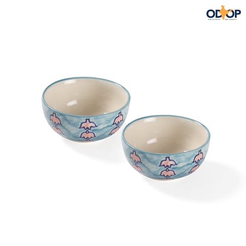 Eyass - Handpainted Ceramic Portion Bowls - Set of 2