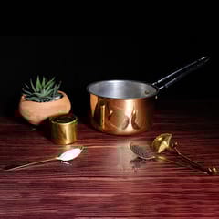 P-Tal - Set of 3 Brass Saucepans (1L, 1.5L, 2L)