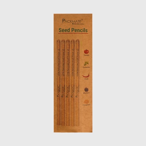 Packmate -  Plantable Seed Pencil (Pack of 5)  Made From 100% Recycled Paper