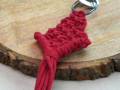 Prashast - Macrame Keychain | Crimson Pine | Red