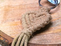 Prashast - Macrame Keychain | Love Knot | Beige