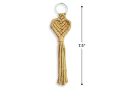 Prashast - Macrame Keychain | Love Knot | Beige