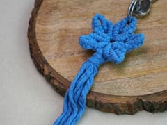 Prashast - Macrame Keychain | Shooting Star | Blue