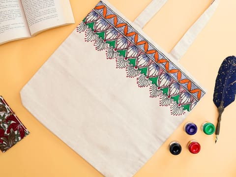 Prashast - Handmade Madhubani Tote bags | Kamal