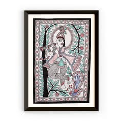Prashast - Madhubani Handmade Painting | Framed | Gajraj