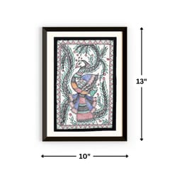 Prashast - Madhubani Handmade Painting | Framed | Mayur Meen Raj