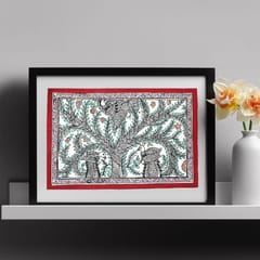 Prashast - Madhubani Handmade Painting | Framed | Mayur Bhogh