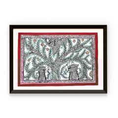 Prashast - Madhubani Handmade Painting | Framed | Mayur Bhogh