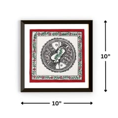 Prashast - Madhubani Handmade Painting | Framed | Godhana Meen Naach