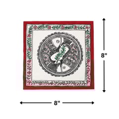 Prashast - Madhubani Handmade Painting | Framed | Godhana Meen Naach