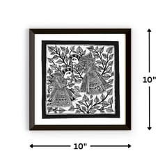 Prashast - Madhubani Handmade Painting | Framed | Mayur Vartalap
