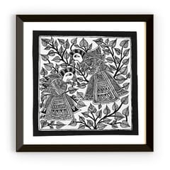 Prashast - Madhubani Handmade Painting | Framed | Mayur Vartalap
