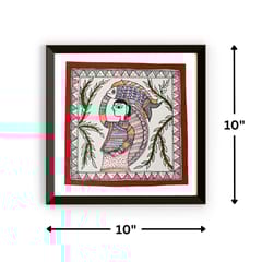 Prashast - Madhubani Handmade Painting | Framed | Machhuaarin