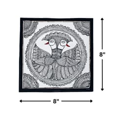 Prashast - Madhubani Handmade Painting | Framed | Kachni Mayur Sawagat